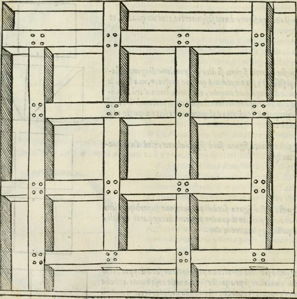 An illustration from Libro primo [-quinto] d'architettvra ..., 1566, leaf 33