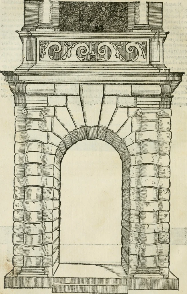 An illustration from Libro primo [-quinto] d'architettvra ..., 1566, leaf 331