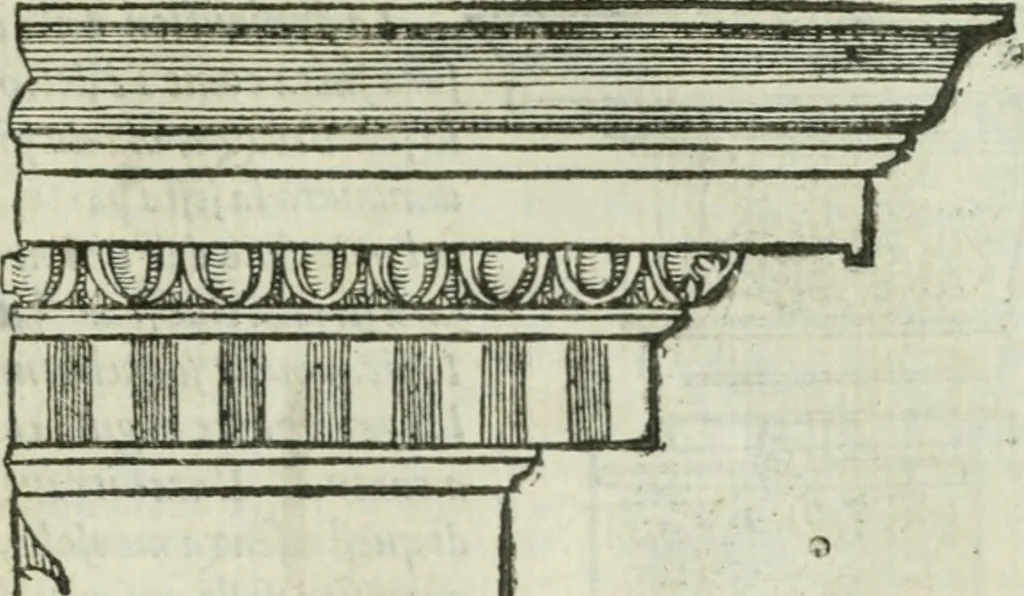 An illustration from Libro primo [-quinto] d'architettvra ..., 1566, leaf 342