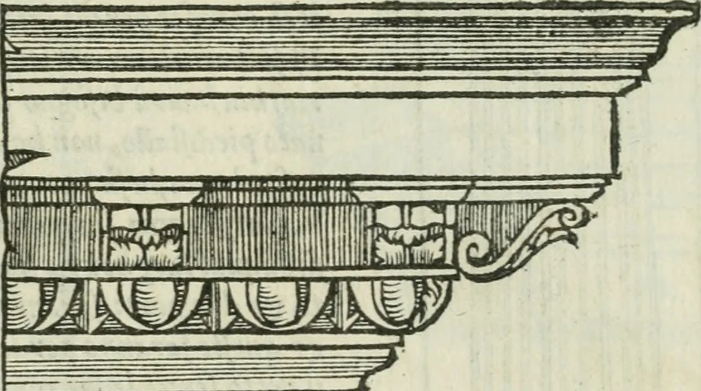 An illustration from Libro primo [-quinto] d'architettvra ..., 1566, leaf 342