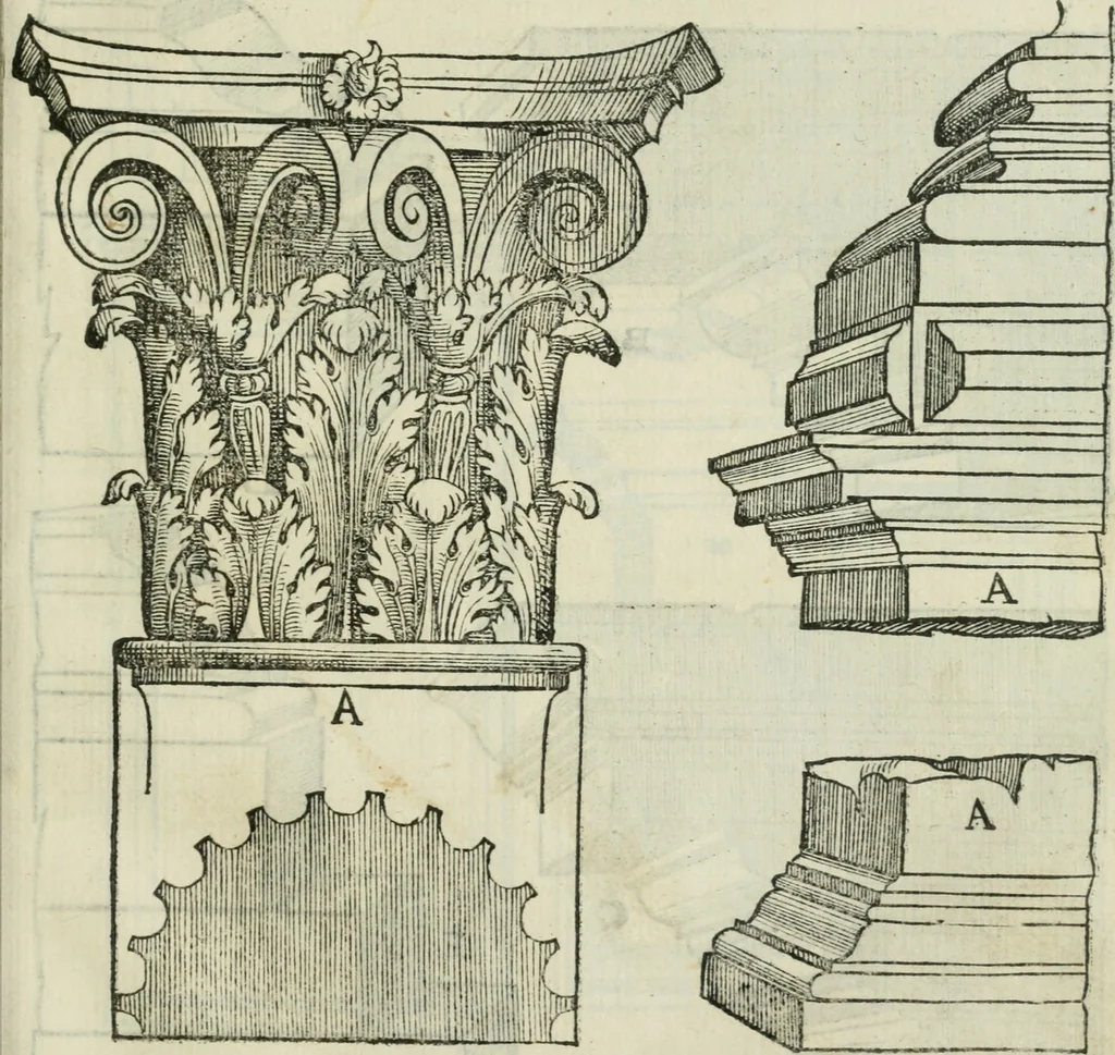 An illustration from Libro primo [-quinto] d'architettvra ..., 1566, leaf 344