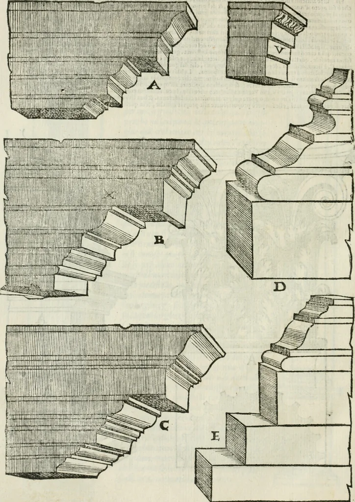 An illustration from Libro primo [-quinto] d'architettvra ..., 1566, leaf 345