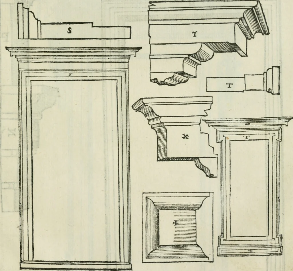 An illustration from Libro primo [-quinto] d'architettvra ..., 1566, leaf 346