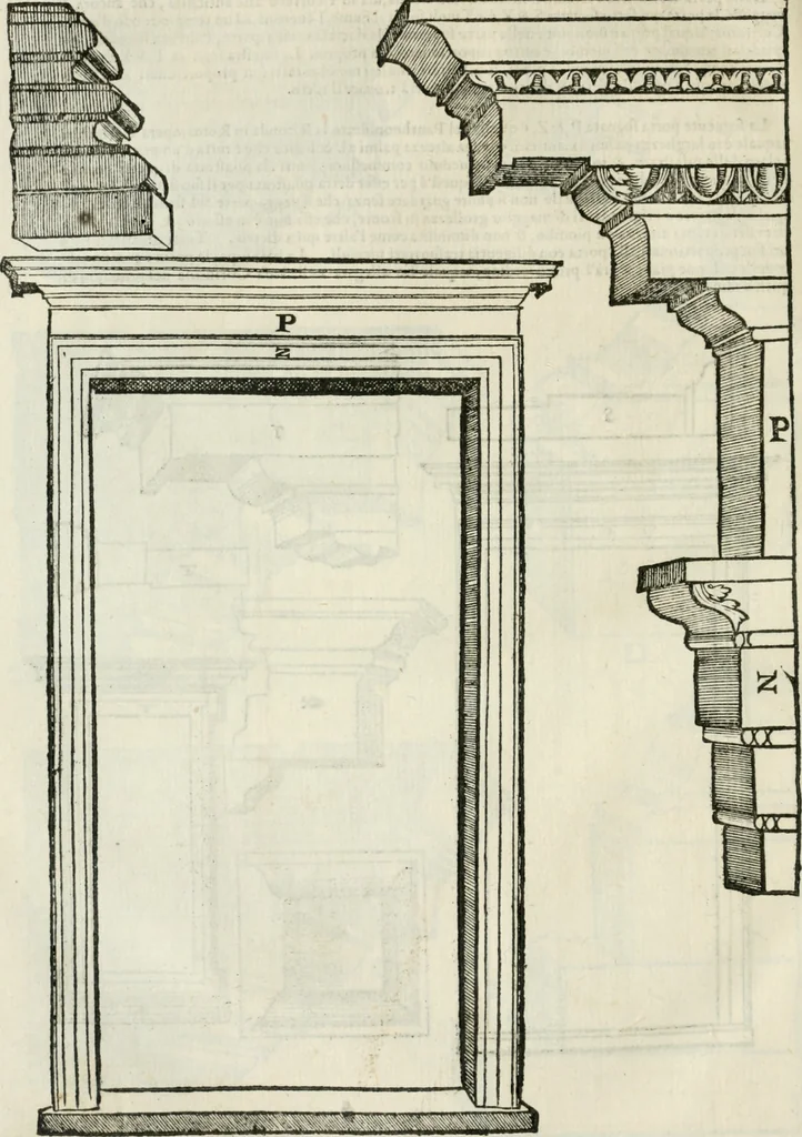 An illustration from Libro primo [-quinto] d'architettvra ..., 1566, leaf 347