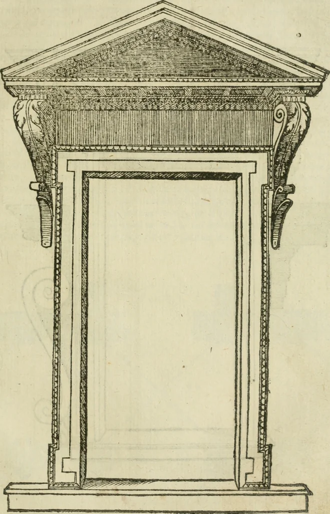 An illustration from Libro primo [-quinto] d'architettvra ..., 1566, leaf 348