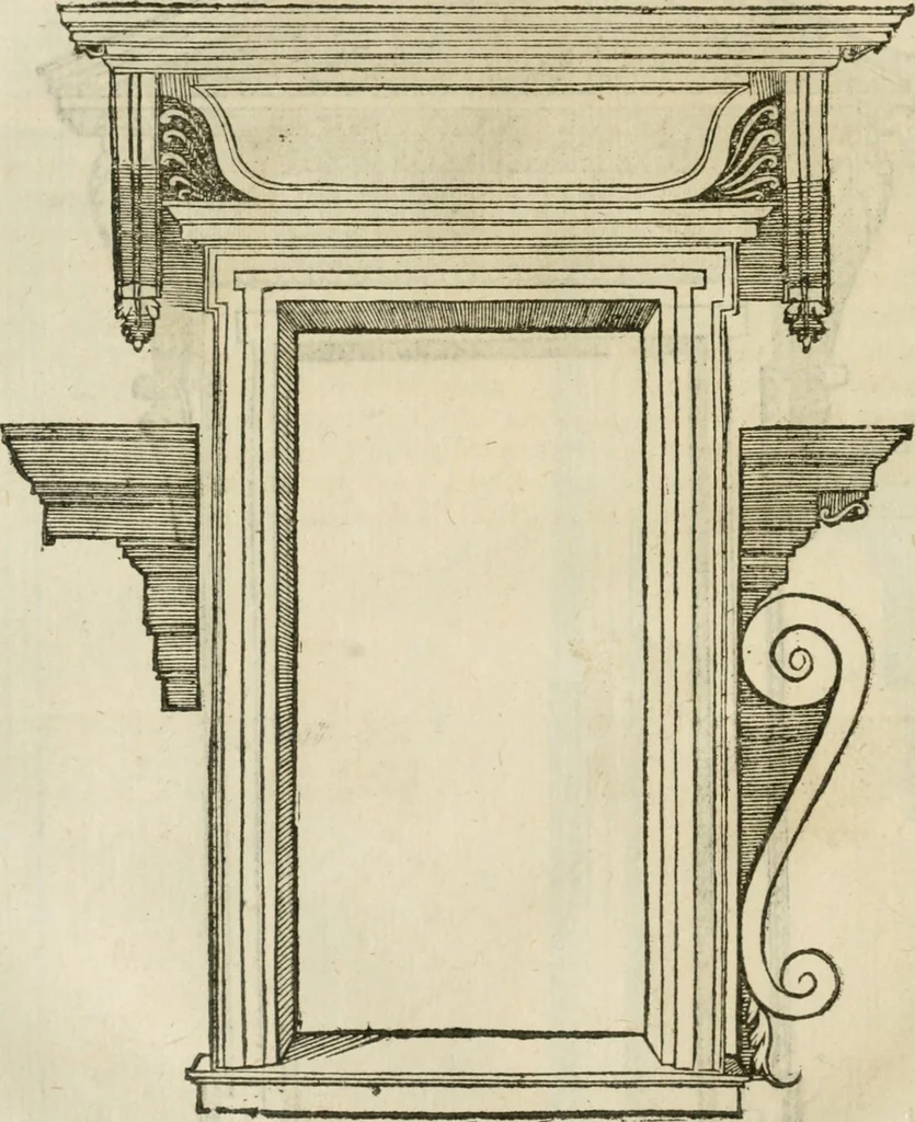 An illustration from Libro primo [-quinto] d'architettvra ..., 1566, leaf 349