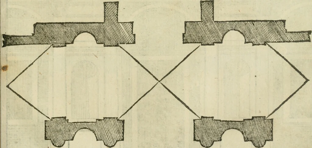 An illustration from Libro primo [-quinto] d'architettvra ..., 1566, leaf 350