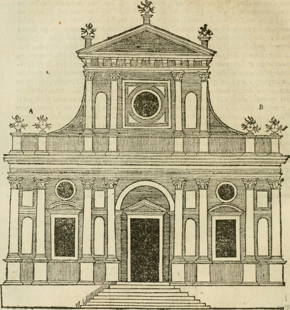 An illustration from Libro primo [-quinto] d'architettvra ..., 1566, leaf 353