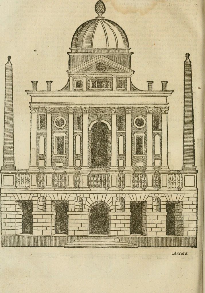 An illustration from Libro primo [-quinto] d'architettvra ..., 1566, leaf 361