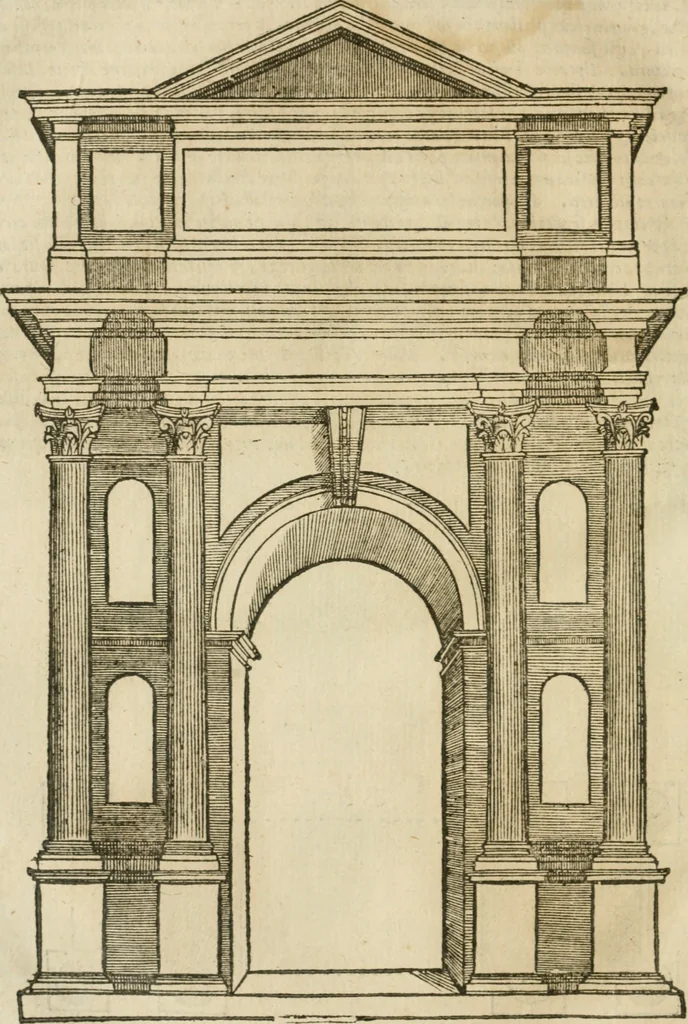 An illustration from Libro primo [-quinto] d'architettvra ..., 1566, leaf 363
