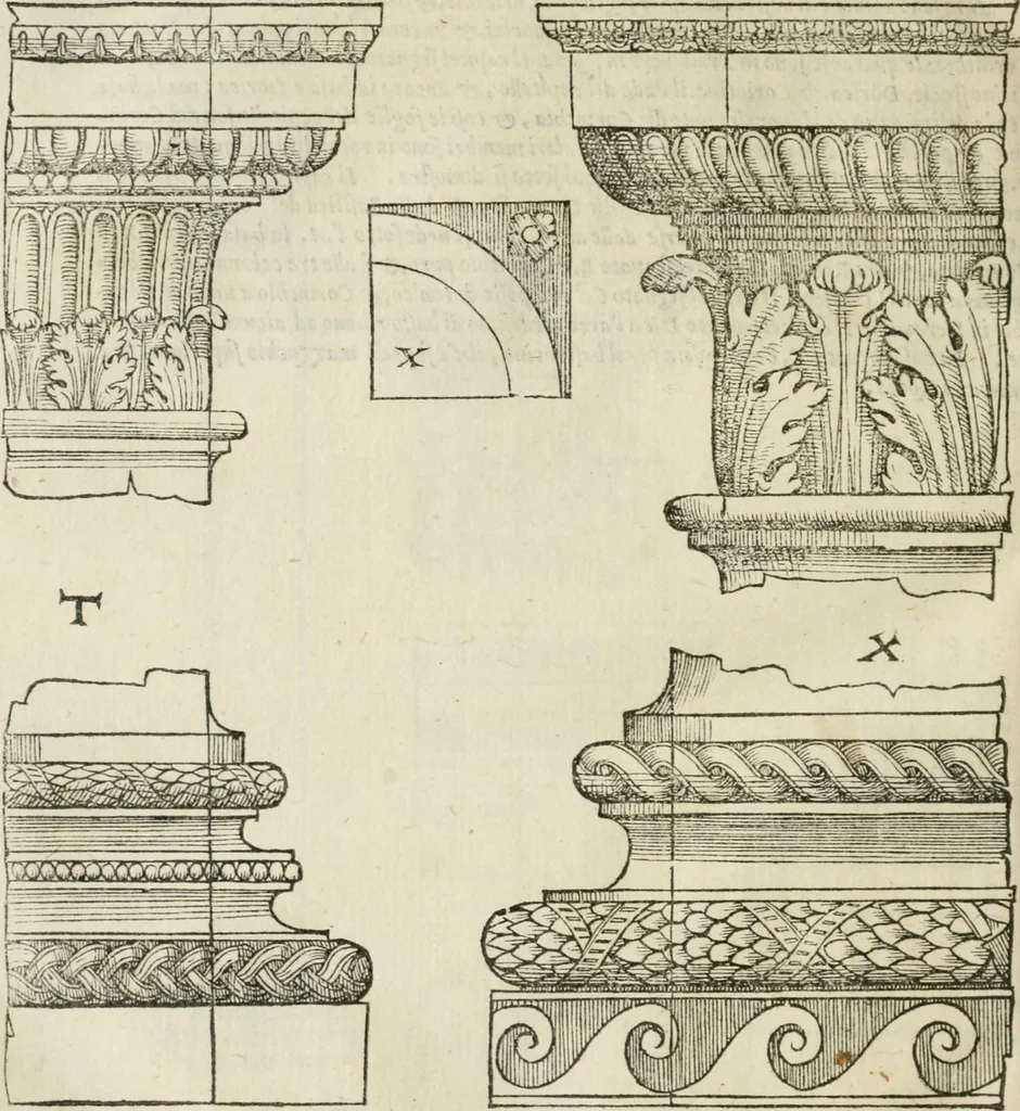 An illustration from Libro primo [-quinto] d'architettvra ..., 1566, leaf 371