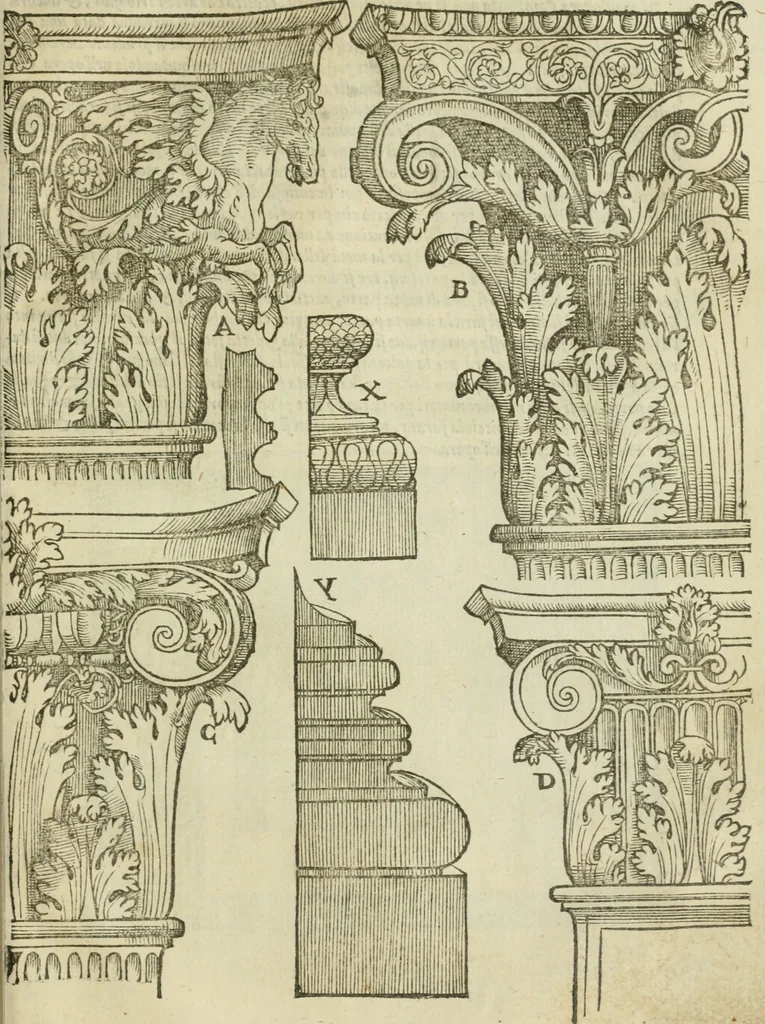 An illustration from Libro primo [-quinto] d'architettvra ..., 1566, leaf 372