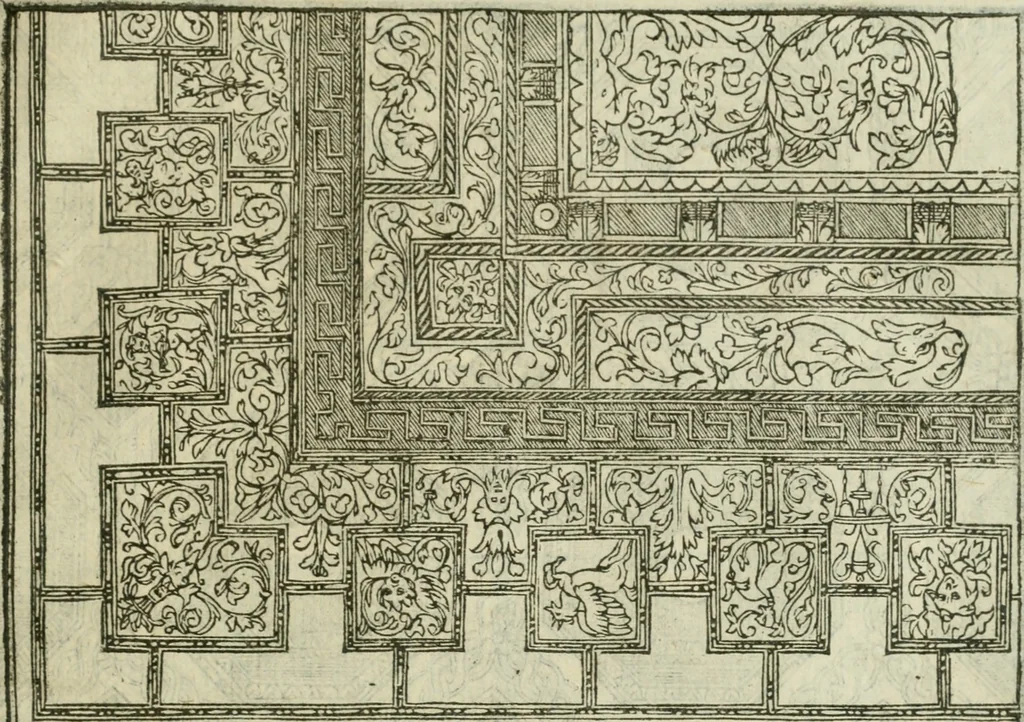 An illustration from Libro primo [-quinto] d'architettvra ..., 1566, leaf 394