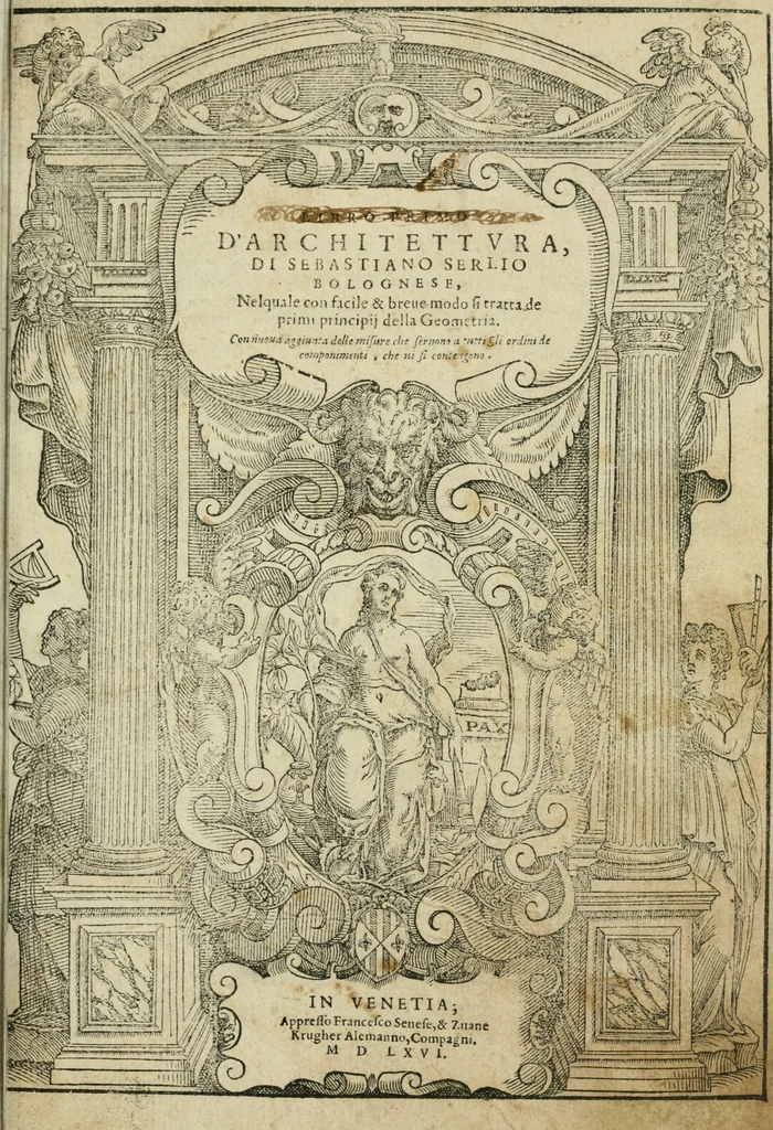An illustration from Libro primo [-quinto] d'architettvra ..., 1566, leaf 4