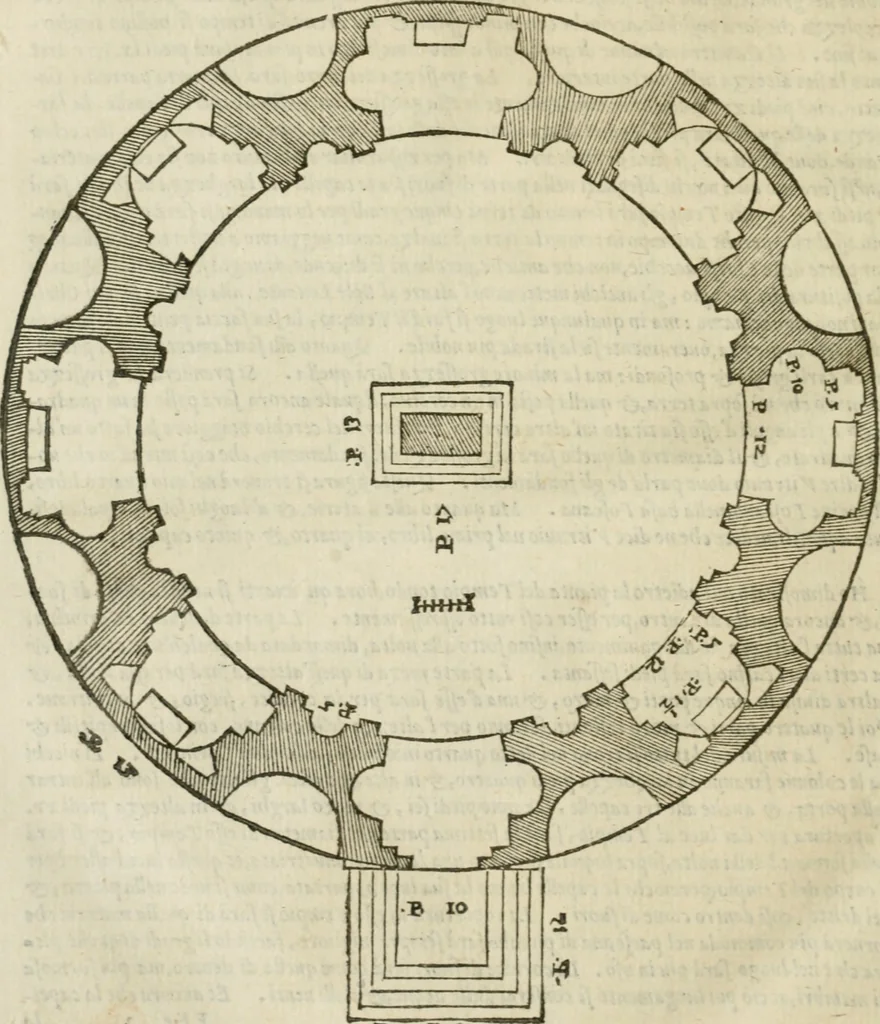 An illustration from Libro primo [-quinto] d'architettvra ..., 1566, leaf 407