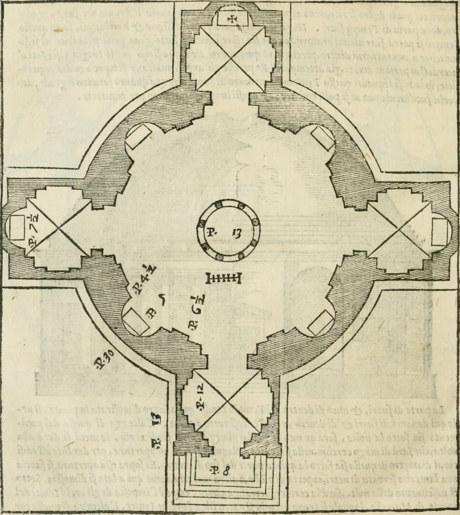An illustration from Libro primo [-quinto] d'architettvra ..., 1566, leaf 409