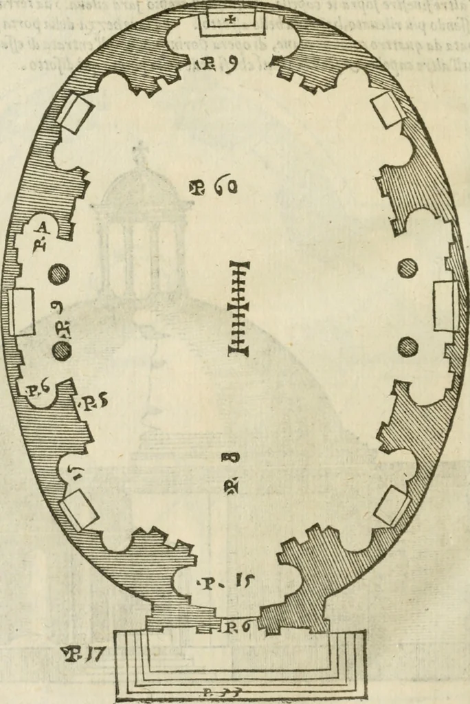 An illustration from Libro primo [-quinto] d'architettvra ..., 1566, leaf 411