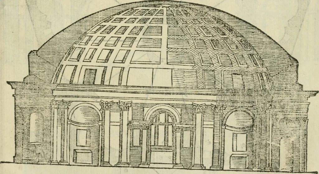 An illustration from Libro primo [-quinto] d'architettvra ..., 1566, leaf 412