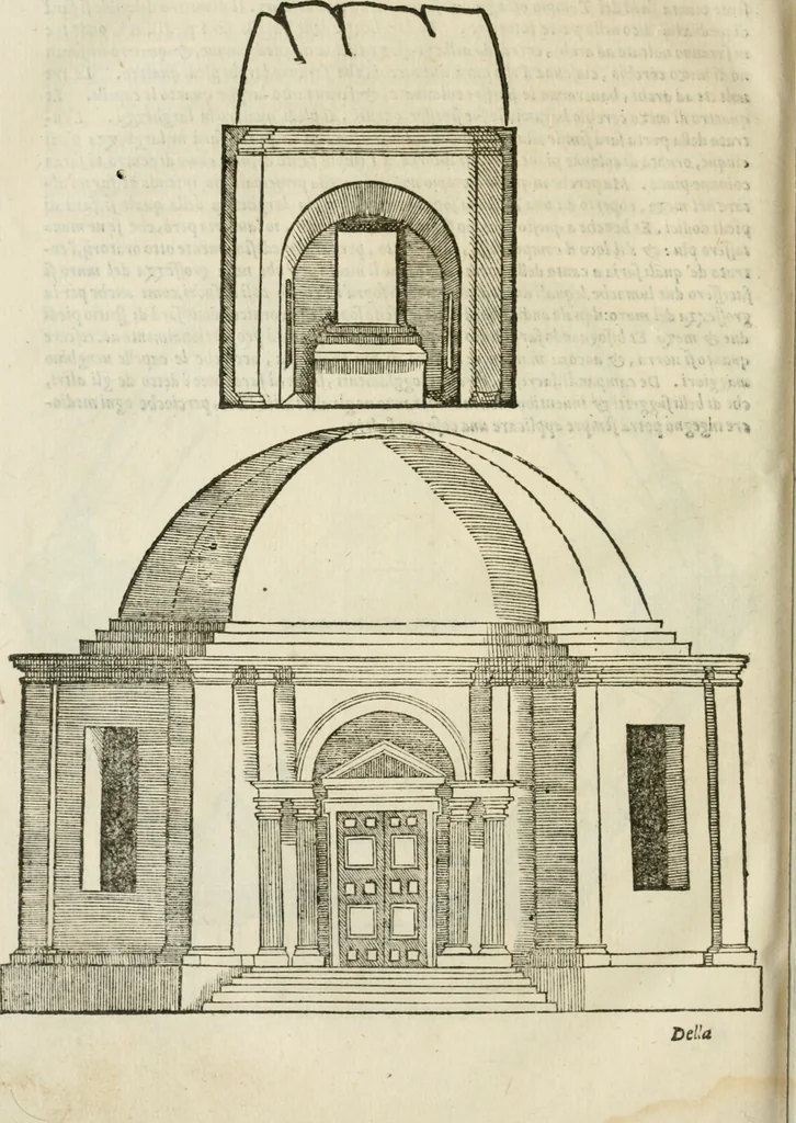 An illustration from Libro primo [-quinto] d'architettvra ..., 1566, leaf 417