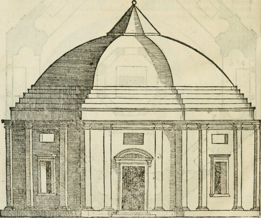 An illustration from Libro primo [-quinto] d'architettvra ..., 1566, leaf 419