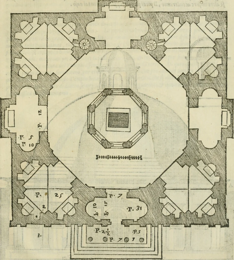 An illustration from Libro primo [-quinto] d'architettvra ..., 1566, leaf 422
