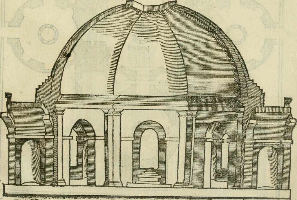 An illustration from Libro primo [-quinto] d'architettvra ..., 1566, leaf 424