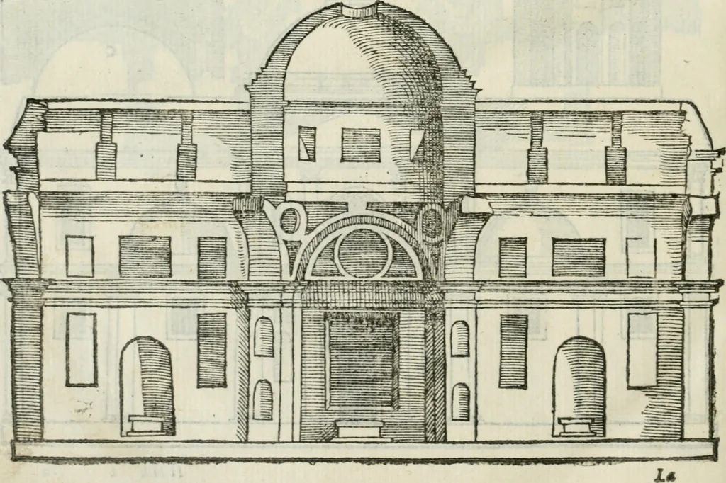 An illustration from Libro primo [-quinto] d'architettvra ..., 1566, leaf 431