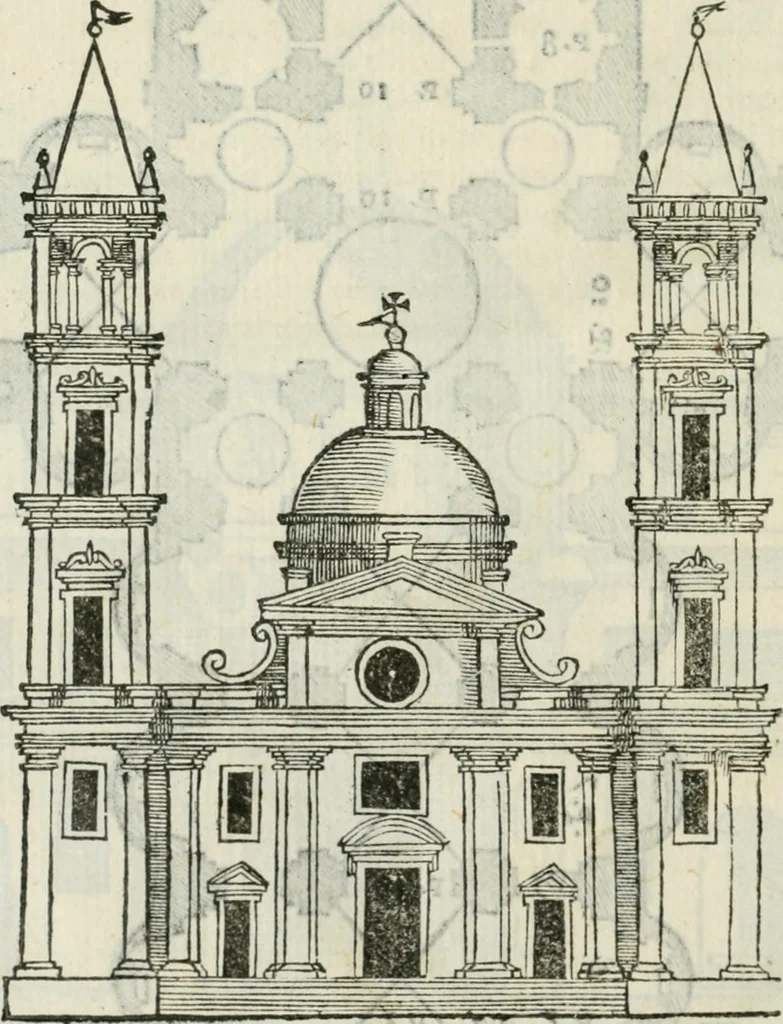 An illustration from Libro primo [-quinto] d'architettvra ..., 1566, leaf 433
