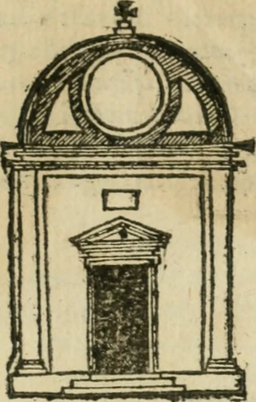 An illustration from Libro primo [-quinto] d'architettvra ..., 1566, leaf 438
