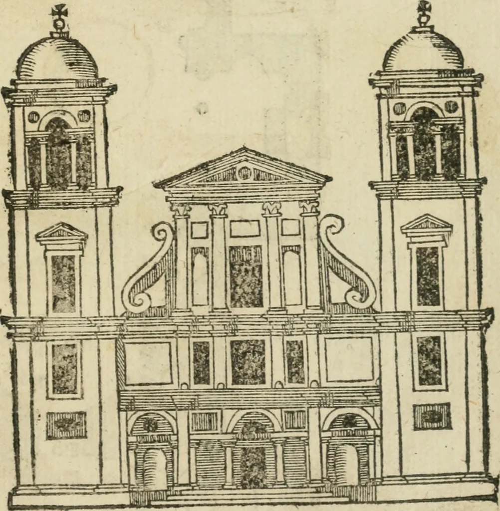 An illustration from Libro primo [-quinto] d'architettvra ..., 1566, leaf 438