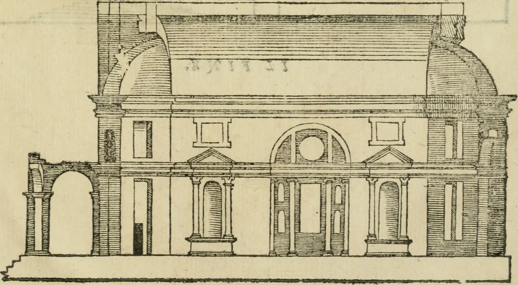 An illustration from Libro primo [-quinto] d'architettvra ..., 1566, leaf 440