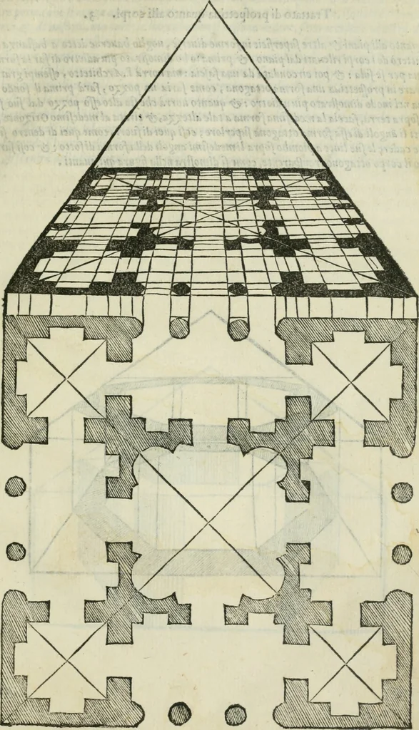 An illustration from Libro primo [-quinto] d'architettvra ..., 1566, leaf 50