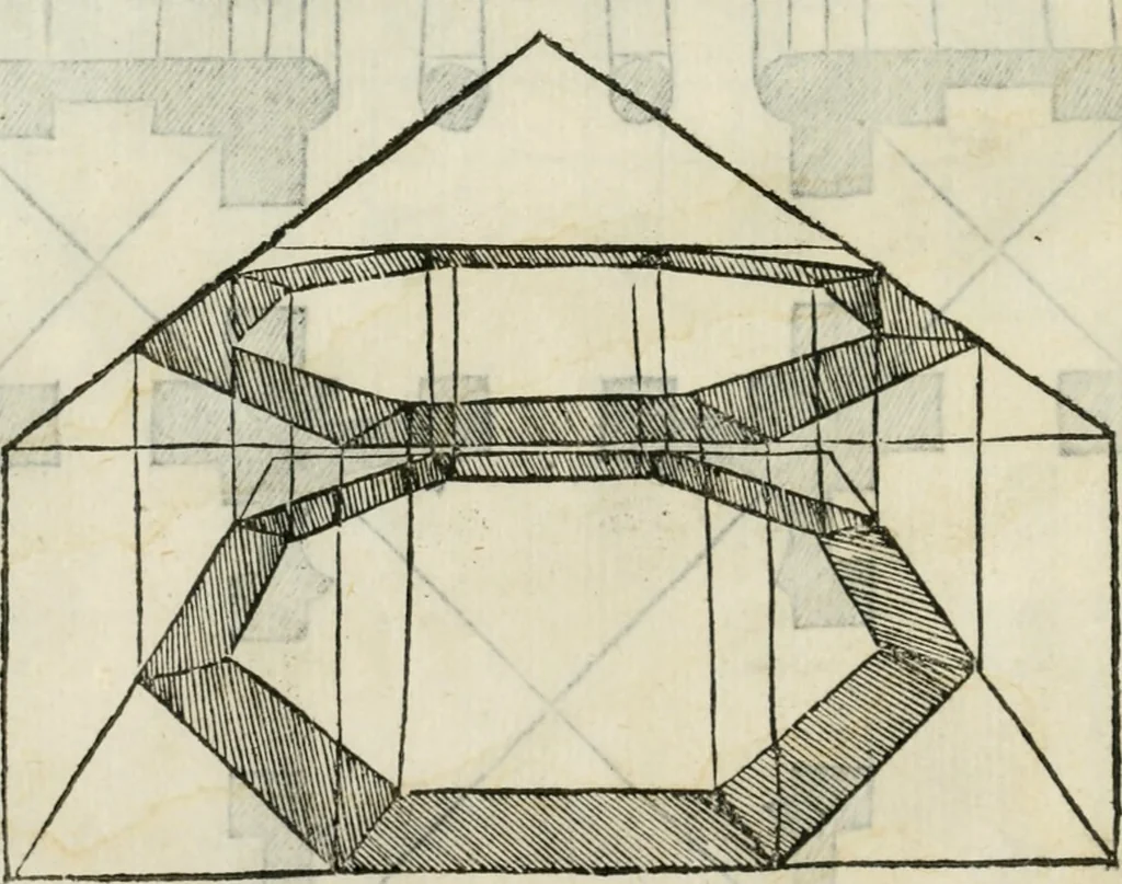 An illustration from Libro primo [-quinto] d'architettvra ..., 1566, leaf 51
