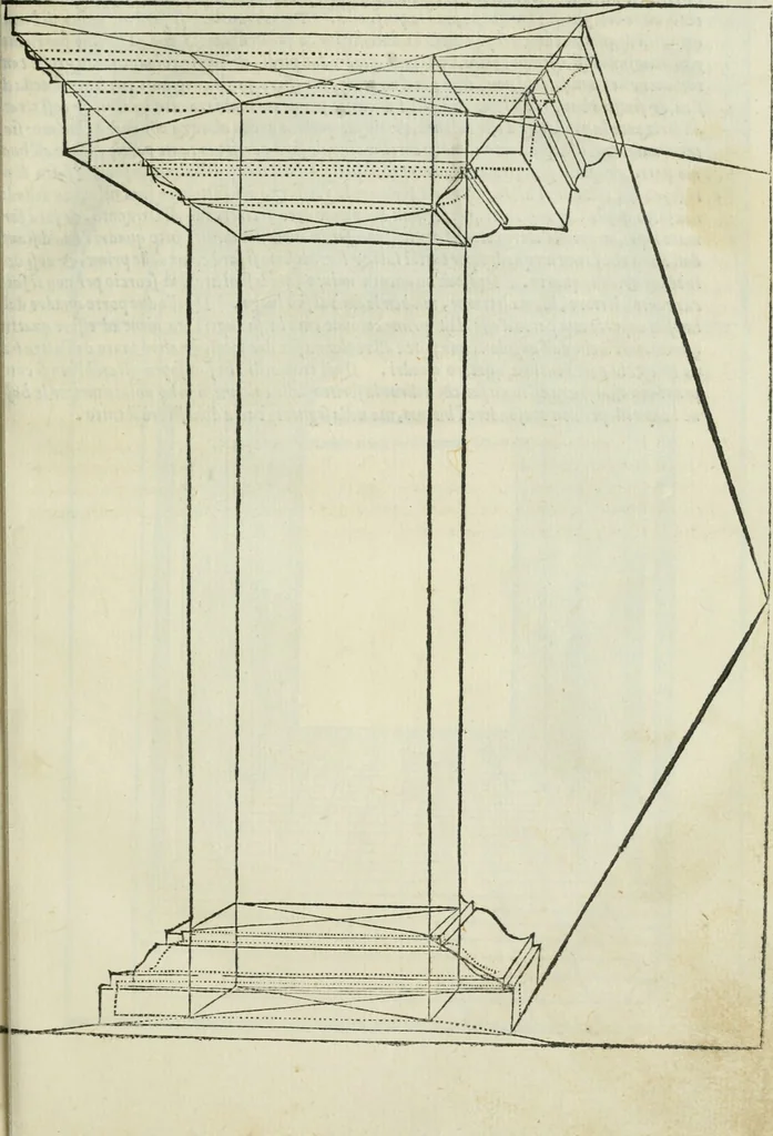 An illustration from Libro primo [-quinto] d'architettvra ..., 1566, leaf 58
