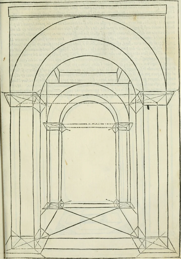 An illustration from Libro primo [-quinto] d'architettvra ..., 1566, leaf 62