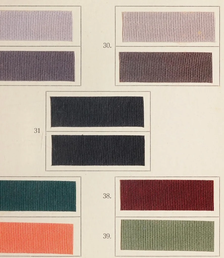 An illustration from Lichtechte Direktfarbstoffe auf Baumwollstück = Colorants directs solides à la lumière sur tissu de coton, 1900, leaf 9