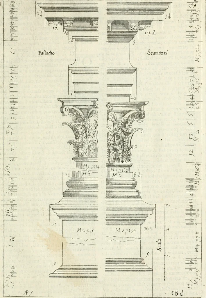 An illustration from Li cinque ordini dell' architettura civile di Michel Sanmicheli : rilevati dalle sue fabriche, e descritti e publicati con quelli di Vitruvio, Alberti, Palladio, Scamozzi, Serlio, e Vignola, 1735, leaf 100