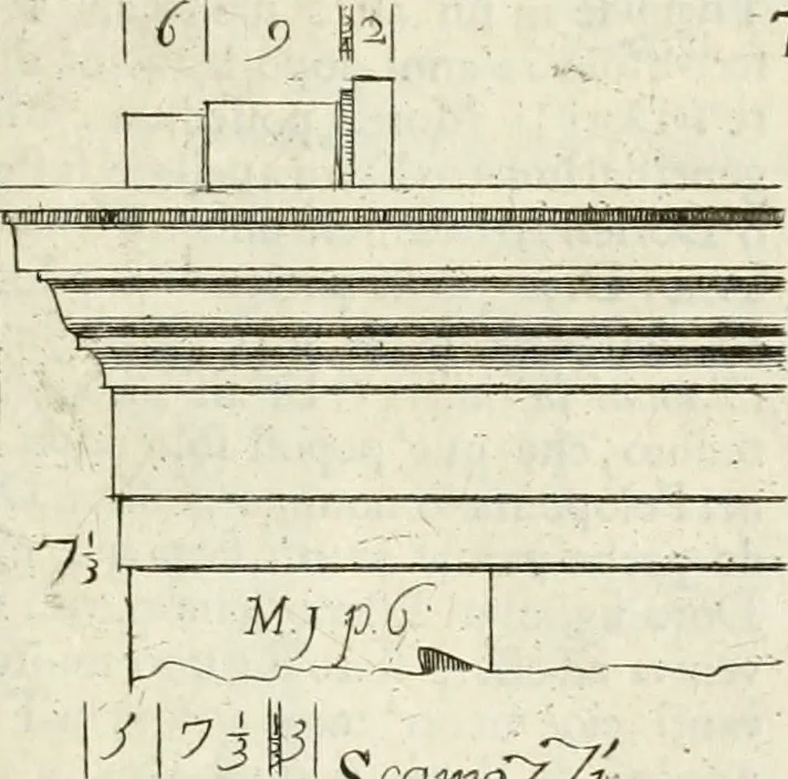 An illustration from Li cinque ordini dell' architettura civile di Michel Sanmicheli : rilevati dalle sue fabriche, e descritti e publicati con quelli di Vitruvio, Alberti, Palladio, Scamozzi, Serlio, e Vignola, 1735, leaf 60