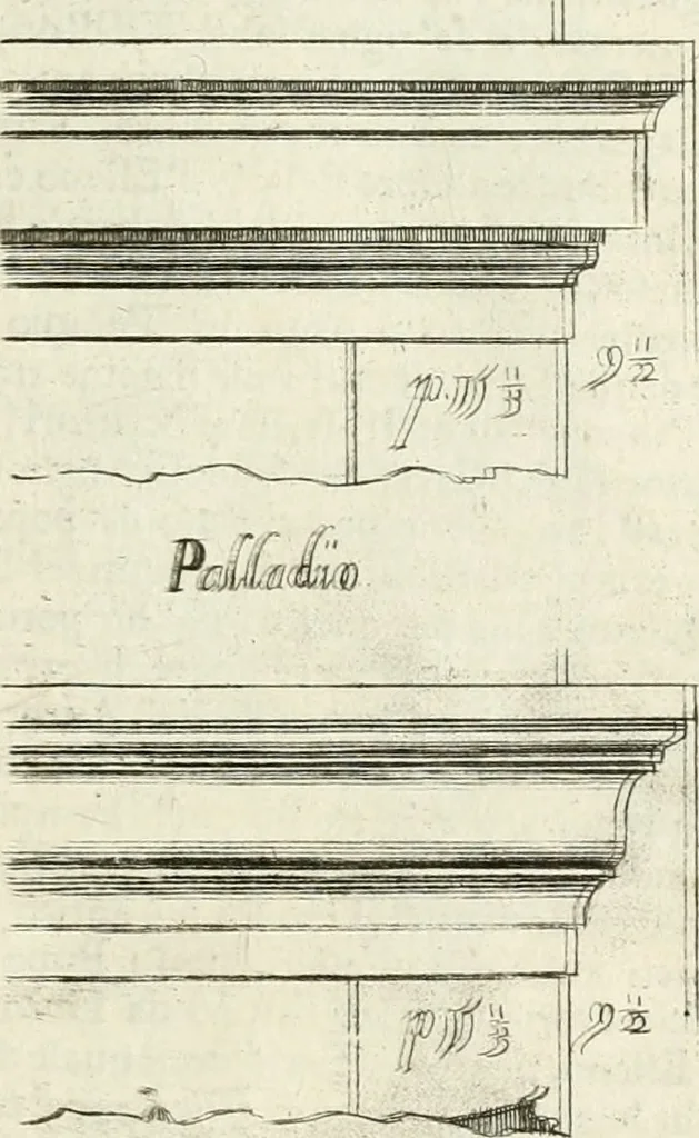 An illustration from Li cinque ordini dell' architettura civile di Michel Sanmicheli : rilevati dalle sue fabriche, e descritti e publicati con quelli di Vitruvio, Alberti, Palladio, Scamozzi, Serlio, e Vignola, 1735, leaf 60