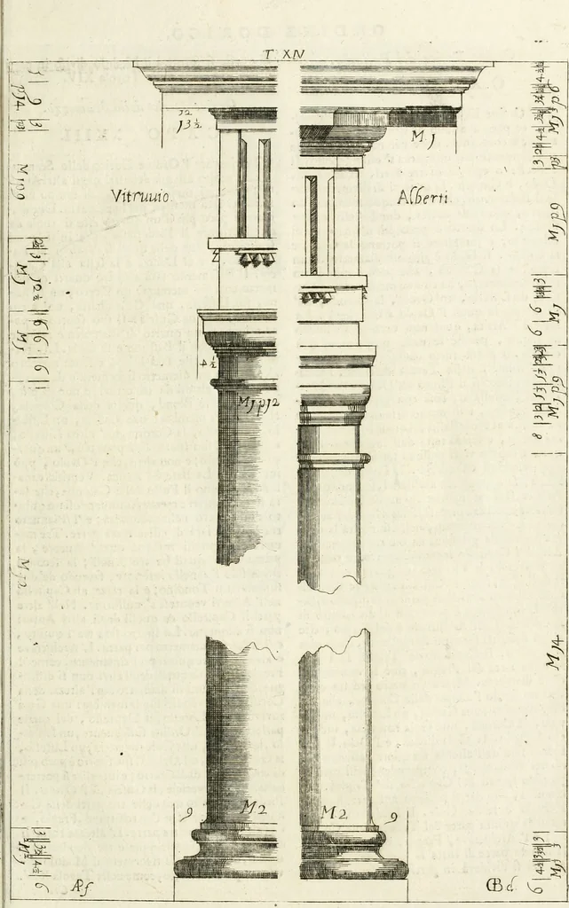 An illustration from Li cinque ordini dell' architettura civile di Michel Sanmicheli : rilevati dalle sue fabriche, e descritti e publicati con quelli di Vitruvio, Alberti, Palladio, Scamozzi, Serlio, e Vignola, 1735, leaf 70