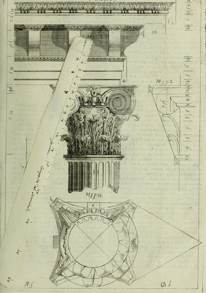 An illustration from Li cinque ordini dell'architettura civile di Michel Sanmicheli, rilevati dalle sue Fabriche, e descritti e publicati con quelli di Vitruvio, Alberti, Palladio, Scamozzi, Serlio e Vignola, 1735, leaf 110