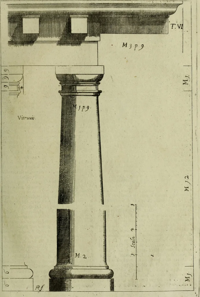 An illustration from Li cinque ordini dell'architettura civile di Michel Sanmicheli, rilevati dalle sue Fabriche, e descritti e publicati con quelli di Vitruvio, Alberti, Palladio, Scamozzi, Serlio e Vignola, 1735, leaf 50