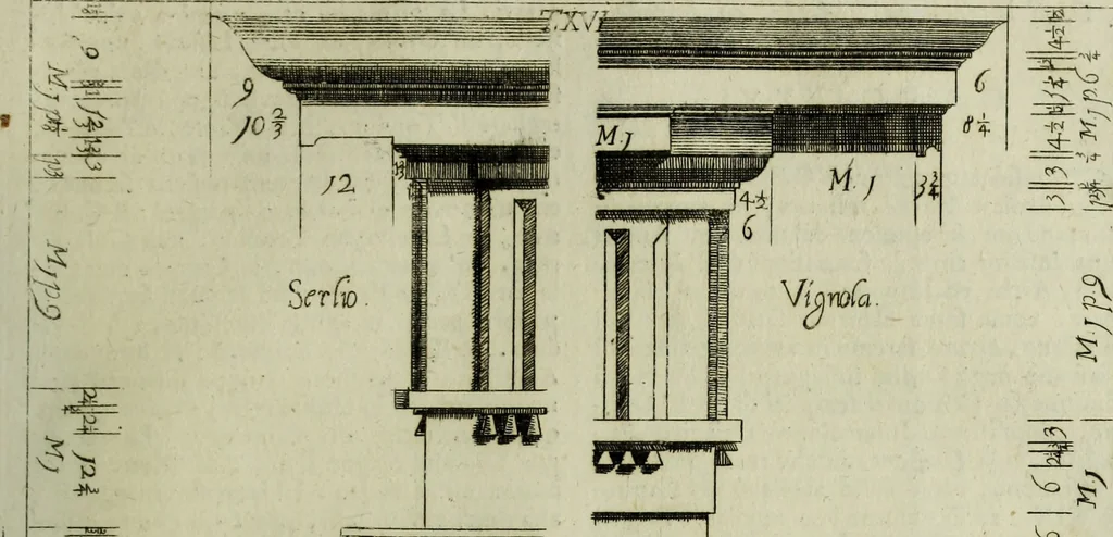 An illustration from Li cinque ordini dell'architettura civile di Michel Sanmicheli, rilevati dalle sue Fabriche, e descritti e publicati con quelli di Vitruvio, Alberti, Palladio, Scamozzi, Serlio e Vignola, 1735, leaf 70