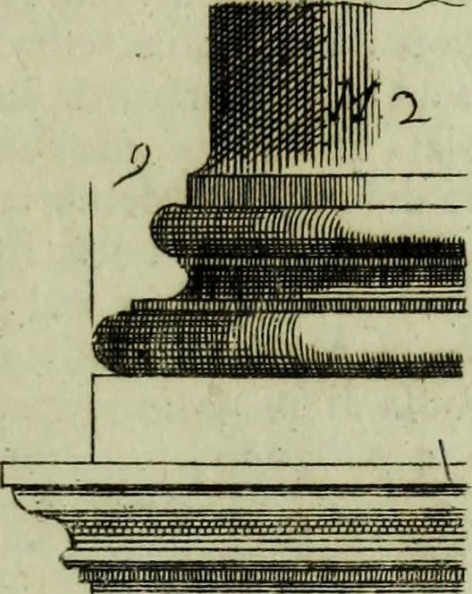 An illustration from Li cinque ordini dell'architettura civile di Michel Sanmicheli, rilevati dalle sue Fabriche, e descritti e publicati con quelli di Vitruvio, Alberti, Palladio, Scamozzi, Serlio e Vignola, 1735, leaf 70