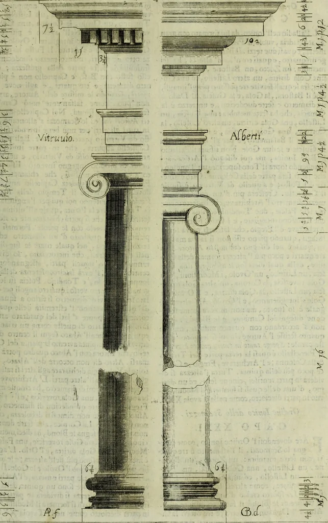 An illustration from Li cinque ordini dell'architettura civile di Michel Sanmicheli, rilevati dalle sue Fabriche, e descritti e publicati con quelli di Vitruvio, Alberti, Palladio, Scamozzi, Serlio e Vignola, 1735, leaf 82