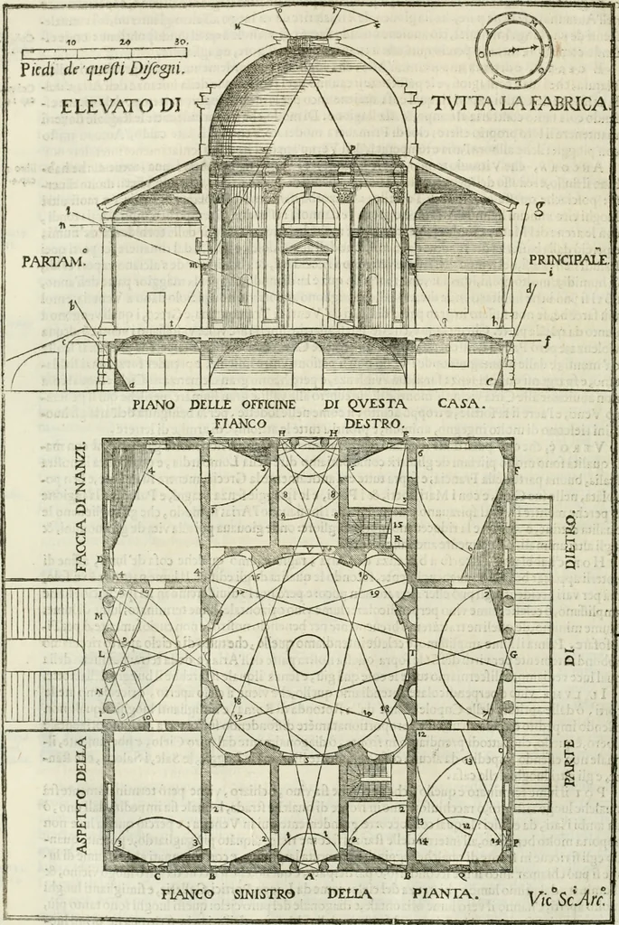 An illustration from L'idea della architettura vniversale, 1615, leaf 163