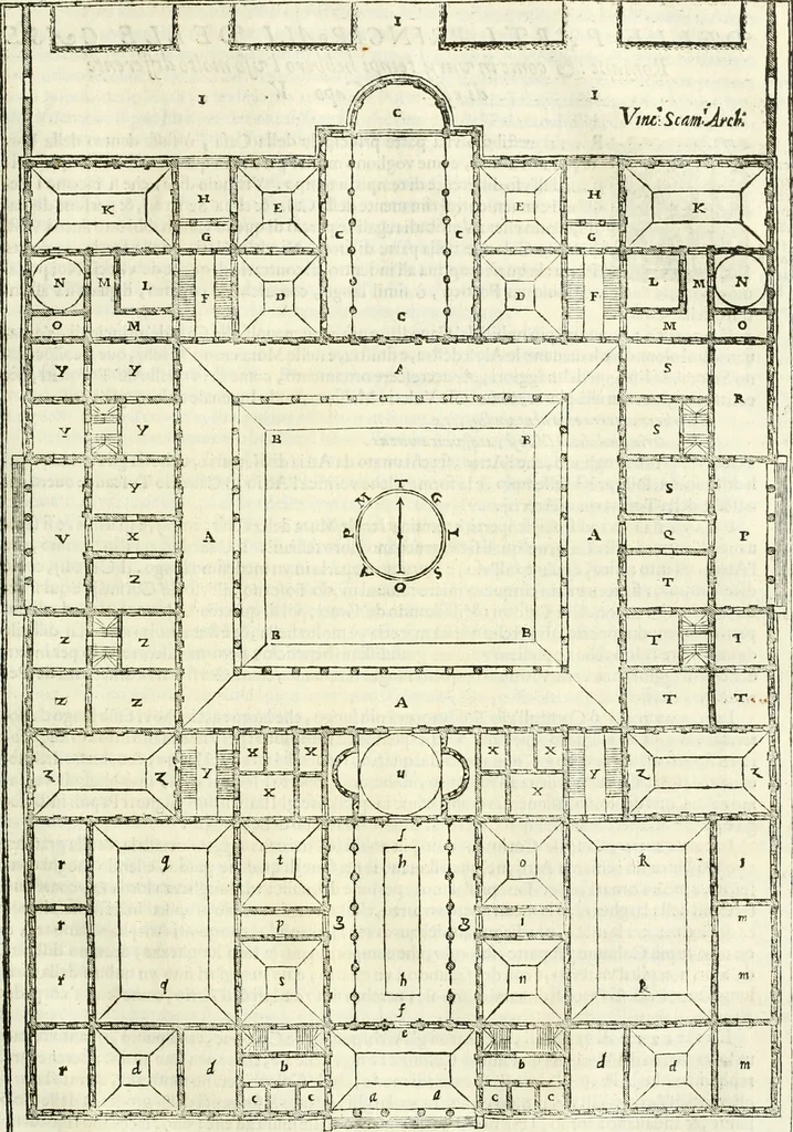 An illustration from L'idea della architettura vniversale, 1615, leaf 266