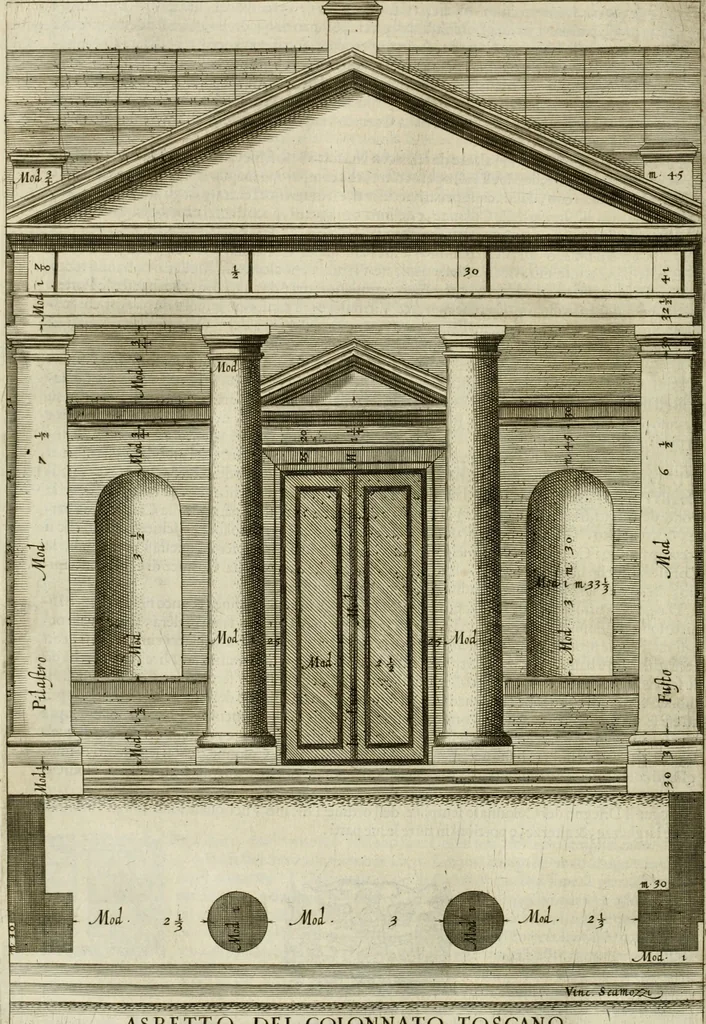 An illustration from L'idea della architettura vniversale, 1615, leaf 487