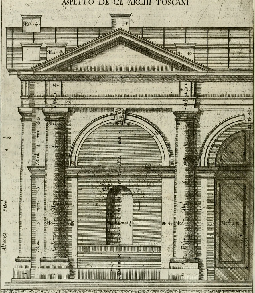 An illustration from L'idea della architettura vniversale, 1615, leaf 489