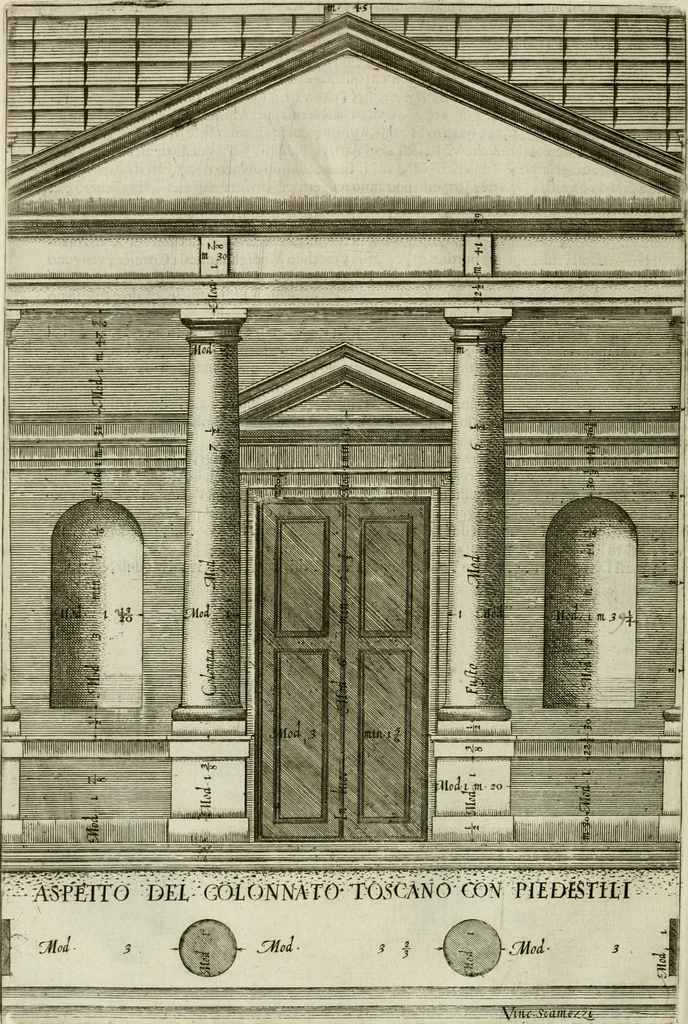 An illustration from L'idea della architettura vniversale, 1615, leaf 491